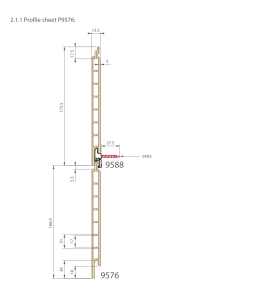 Twinson 9576 Deska Elewacyjna kolor 510 Stalowy. 13,5x166,5x6000 mm