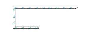 Twinson 9572 Profil Końcowy Kolor 66 Brązowy do 9576 Aluminiowy. 50x17 mm