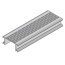 Twinson 9442 Profil wentylacyjny  Aluminiowy w kolorze 12 czarnym, 28x67x6000 mm