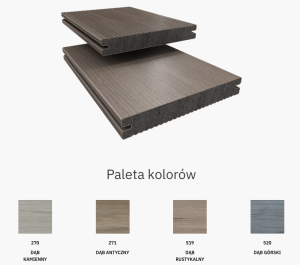 Twinson 9369 Majestic Massive Pro; kolor 519 Dąb Rustykalny. Deska Kompozytowa Tarasowa, Wymiary: 20x140x4000 mm. PROMOCJA !!!